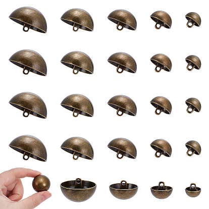 25шт 5 стиль 1-отверстие пуговицы из сплава на хвостовике, полукруглый
