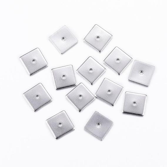 304 Stainless Steel Spacers Beads, Squrae