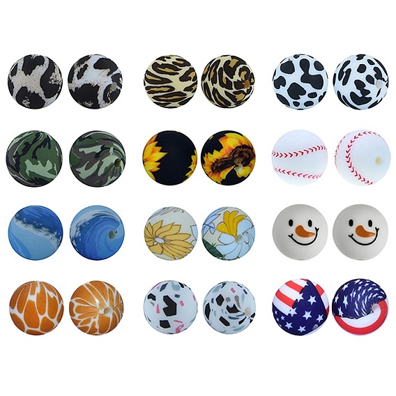 Round Food Grade Silicone Beads, Silicone Teething Beads