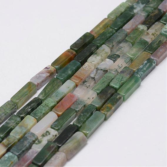 Natural Indian Agate Beads Strands, Cuboid