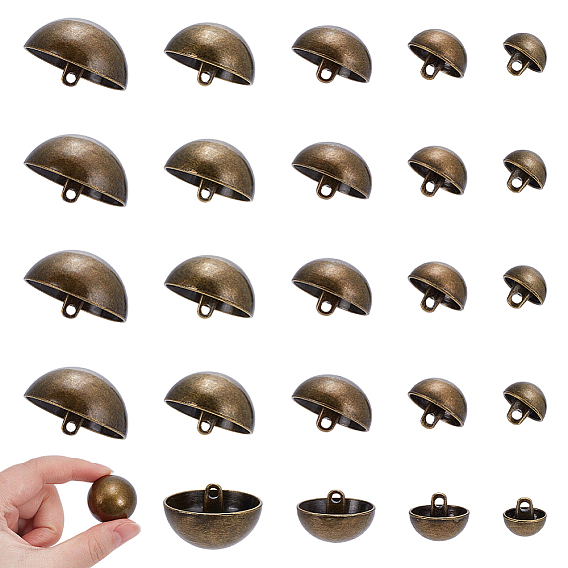 25шт 5 стиль 1-отверстие пуговицы из сплава на хвостовике, полукруглый