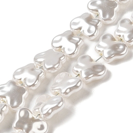 ABS Plastic Imitation Pearl Beads Strands, Butterfly