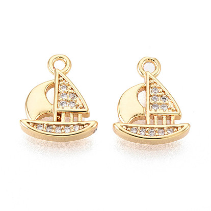 Латунные микро проложить кубического циркония прелести, парусное судно, долговечный, без никеля 