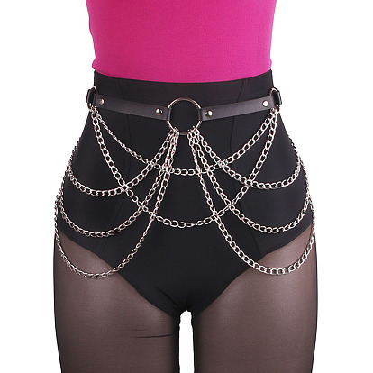 Искусственная кожа сплав панцирная цепь кисточка поясные цепи, платина