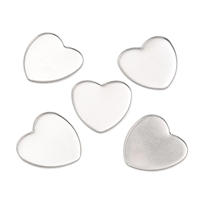 316 Stainless Steel Tray Settings, Serrated Edge Bezel Cups, Heart