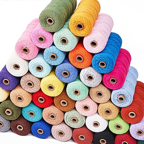 Хлопковый шнур макраме, круглая веревка макраме для настенных вешалок, украшения в стиле бохо, макраме своими руками