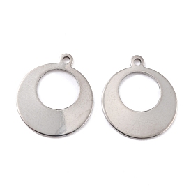 201 Stainless Steel Pendants, Round Ring