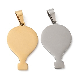 304 Stainless Steel Pendants, Stamping Blank Tag, Hot Air Balloon Charm