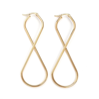 Серьги из 201 нержавеющей стали, с 304 штифта из нержавеющей стали, гипоаллергенные серьги, бесконечность