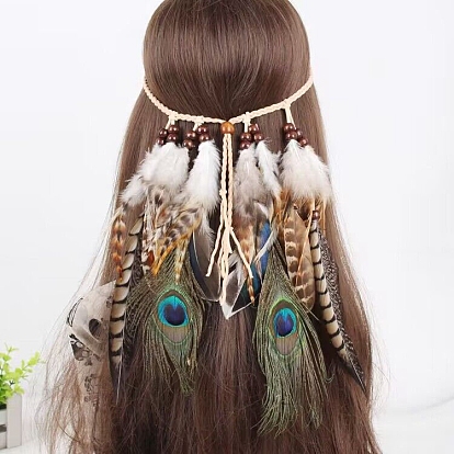 Feather Headbands Hair Vine, for Women