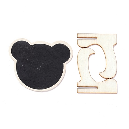 Bear Wooden Mini Chalkboard Signs, with Support Stand, for Wedding & Birthday Party Decoration