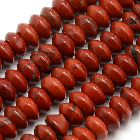 Rondelle Natural Red Jasper Beads Strands