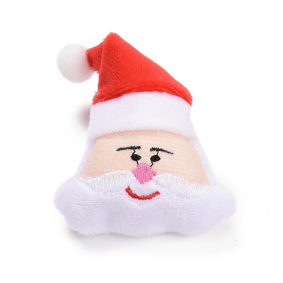 Cotton Doll Ornament Accessories, with Non-Woven Fabric & Velvet Finding, for DIY Brooch, Bag, Socks, Scarves, for Christmas, Santa Claus