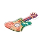 Instrument Theme Translucent Resin Big Pendants, Colorful Guitar/Chinese Lute Pipa Charms