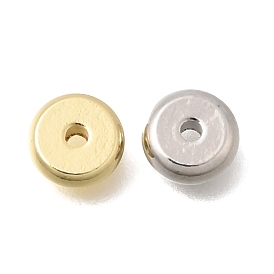 Латунные бусины, без кадмия и без свинца, стойки покрытие, долговечный, плоско-круглые