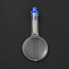 Steel Sewing Needle Devices Threader, Thread Guide Tool, with Plastic Magnifying Glass