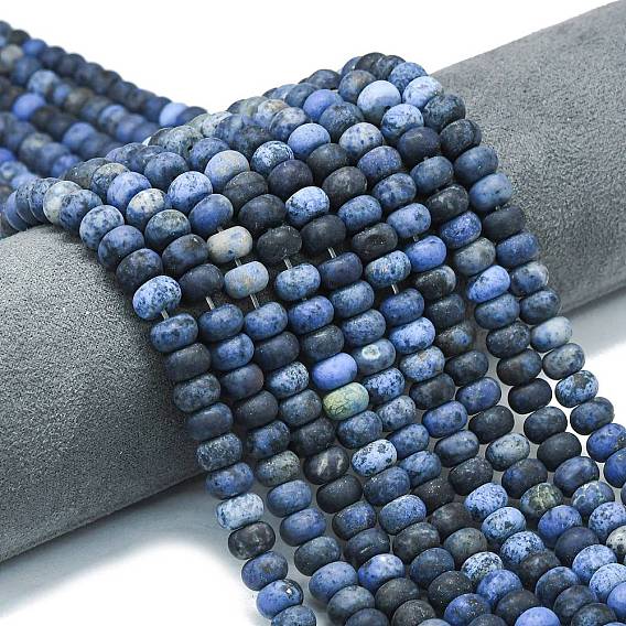 Натуральные нити из бисера, матовые, рондель