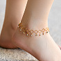 Браслеты на ногу из латунной цепочки с кисточкой из хрустальных страз для женщин, золотые