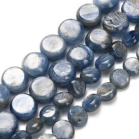 Натуральный кианитовые бисер пряди, плоско-круглые