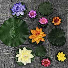 Искусственные пластиковые листья лотоса gorgecraft, для аквариума домашний сад свадебные украшения