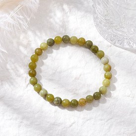 Браслеты из натурального китайского нефрита с круглыми бусинами для женщин и мужчин