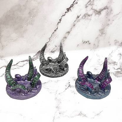 Украшения для пьедестала скульптуры из смолы осьминога, держатель хрустального шара, для домашнего офисного стола