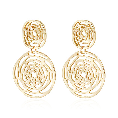 Серьги-гвоздики из цинкового сплава, цветок