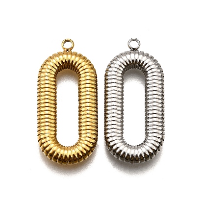 304 подвески из нержавеющей стали, овальный шарм