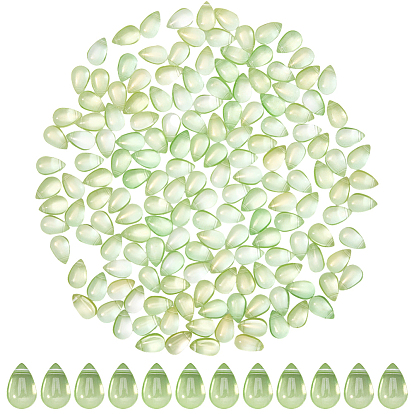 200 шт. Прозрачные стеклянные подвески, окрашенные распылением, с блеском порошок, слеза