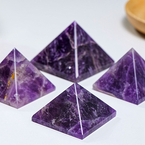 Оргонитовая пирамида, генераторы энергии из природного аметиста, для украшения рабочего стола домашнего офиса