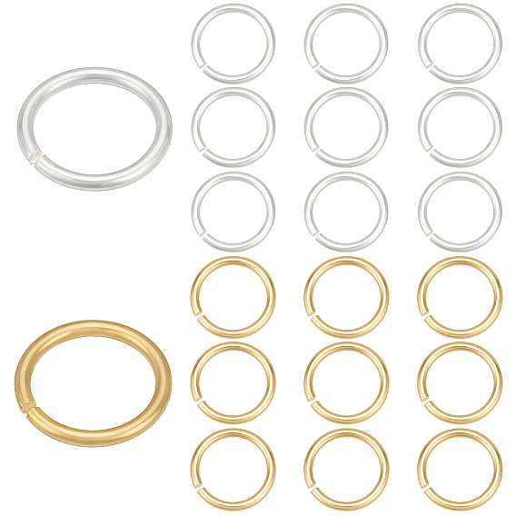 20 шт. 2 цвета 925 открытые соединительные кольца из стерлингового серебра