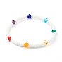 Imitation Austrian Crystal Bicone Glass Beads & Opaque Glass Beads Stretch Bracelets