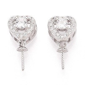 925 подвеска в форме сердца из стерлингового серебра с микропаве из кубических цирконий, шапка из бисера