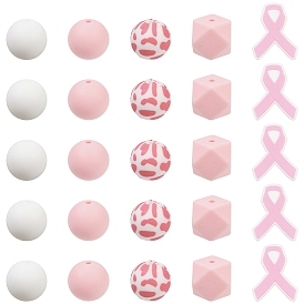 25шт 5 стили силиконовые бусины, для изготовления украшений в богемном стиле своими руками, разнообразные