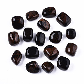 Perles d'obsidienne naturelles en acajou, pierres de guérison, pour la thérapie de méditation équilibrant l'énergie, pierre tombée, gemmes de remplissage de vase, pas de trous / non percés, nuggets