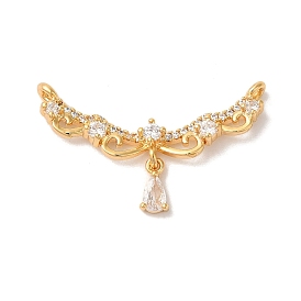 Латунные микропаве прозрачные подвески с фианитом, без никеля , крыло