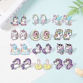 Acrylic Unicorn Stud Earrngs for Women