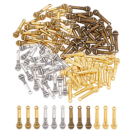 100 шт 4 стили подвески из сплава в тибетском стиле, микрофон