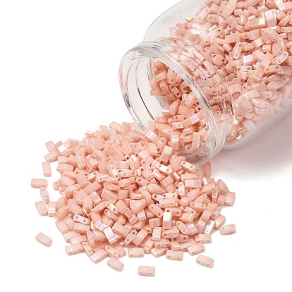 Perles miyuki demi tila, perles de rocaille japonais, 2 trou, lustre de couleurs opaques