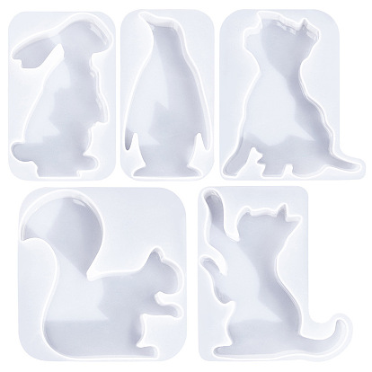 Moules à bougie en silicone bricolage, pour la fabrication de bougies silhouette, blanc