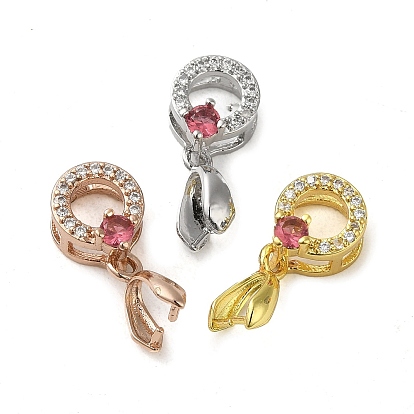 Покрытие стойки латунное микропаве прозрачный кубический цирконий зажимные скобы для ледорубов, долговечный, без свинца и без кадмия, круглые