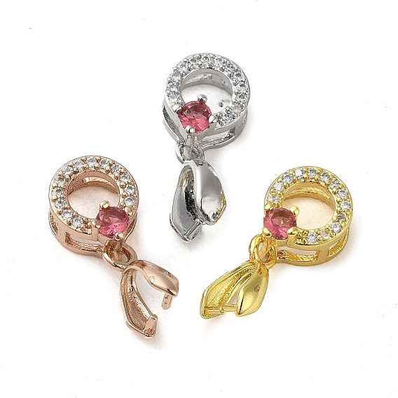 Покрытие стойки латунное микропаве прозрачный кубический цирконий зажимные скобы для ледорубов, долговечный, без свинца и без кадмия, круглые