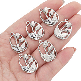 Platinum Alloy Pendants, for Bracelet Necklace Accessories