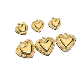 Stainless Steel Charms, Heart Charm