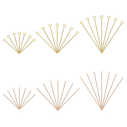 304 Stainless Steel Flat Head Pins & Eye Pins Sets