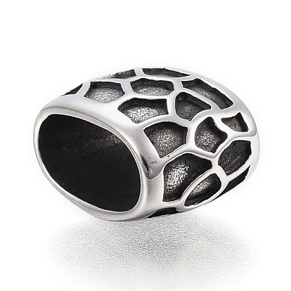 304 Stainless Steel Slide Charms, Oval