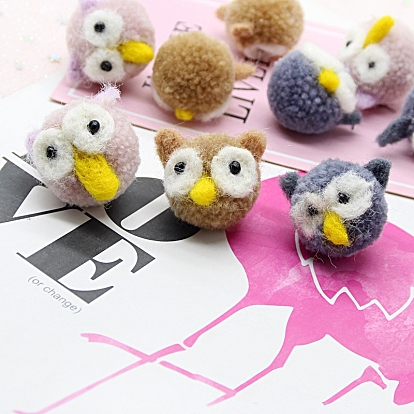 Owl Handmade Wool Felt Ornament Accessories, for DIY Children Hair Tie
