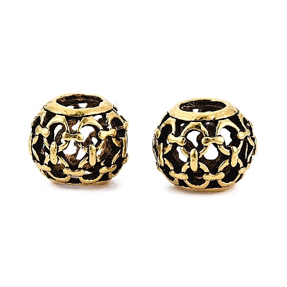 Европейские сплавочные бусины тибетского стиля , бусины с большим отверстием, полая рондель с узлом