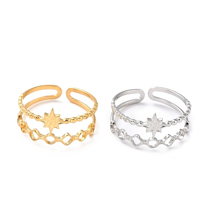 Ионное покрытие (ip) 304 перстни из нержавеющей стали, манжеты кольца, долговечный, звезда