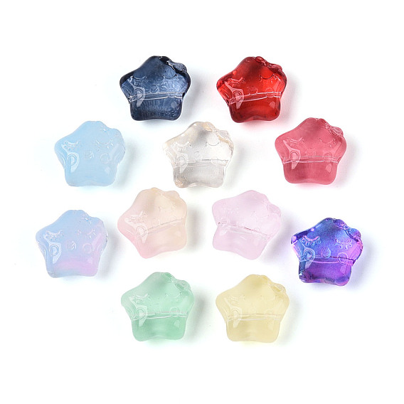 Прозрачные стеклянные бусины для выпечки, звезда